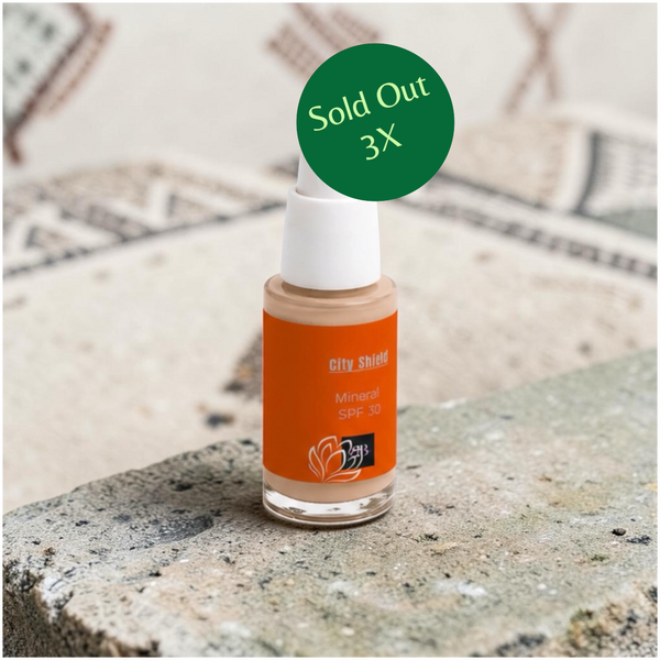 The City Shield - Mineral Tinted Sunscreen SPF30. daily mineral protection without the white cast.